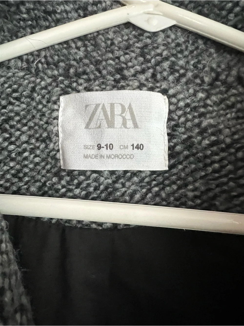 Zara Charcoal Bouclé Double-Breasted Peacoat